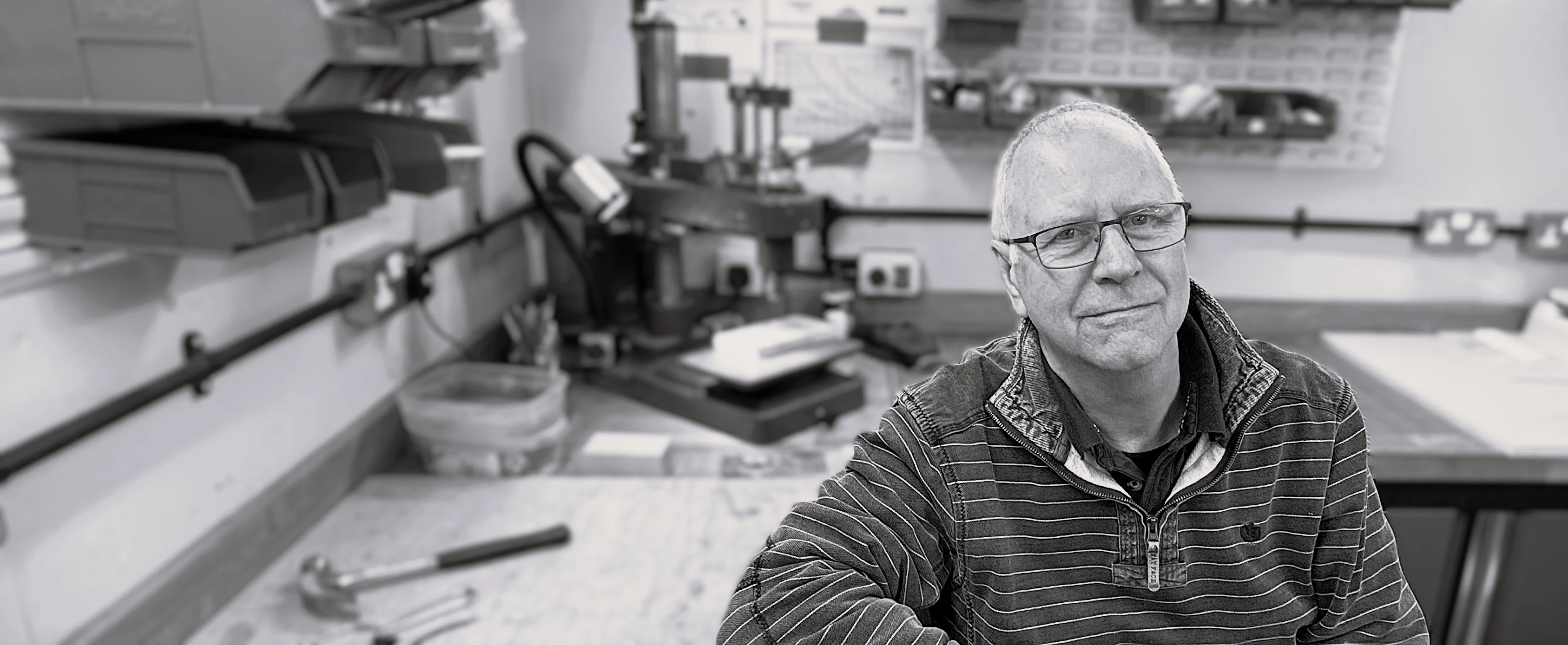 keith watson in the monkhaven silver workshop